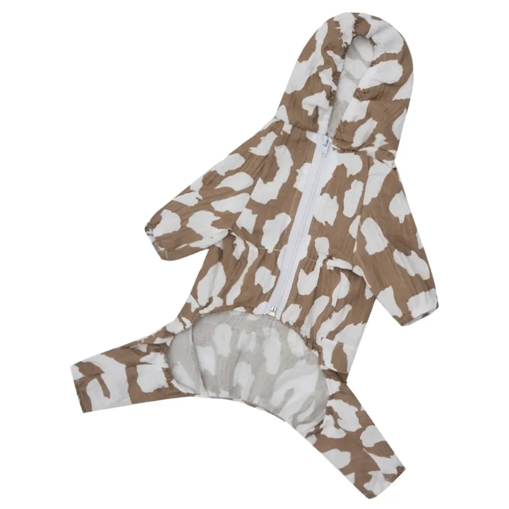 Пильник для собак із мусліну Dogs Bomba на блискавці milk chocolate 6 Одеса - фото 5