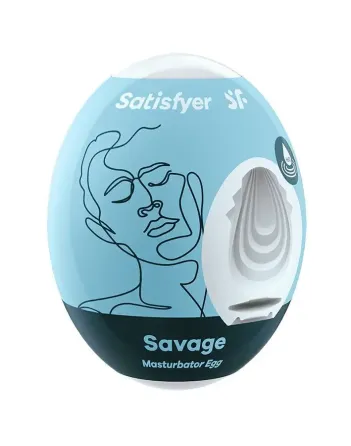 Самозмащувальний мастурбатор-яйце Satisfyer Masturbator Egg Savage, одноразовий, не потребує змазки Львов