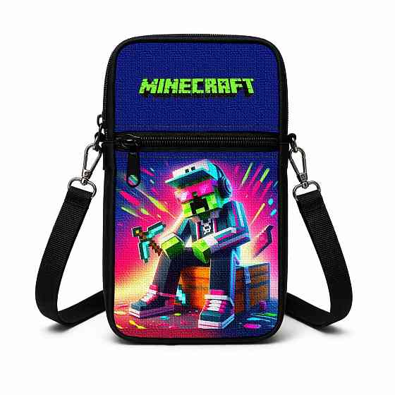 Сумка-чехол для телефона Minecraft детская через плечо, водонепроницаемая мини-сумка (4776) Киев