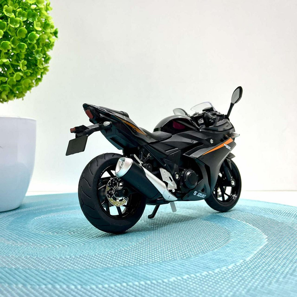 Мотоцикл металопластиковий звуки підсвічування гумові шини рухомі елементи 1:12 Чорний (BG 69-325) Чернігів - фото 8