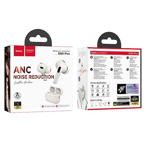 Навушники HOCO EQ9 Plus Duke true wireless ANC Noise Reduction BT headset Milky White (6942007612852 ) Киев