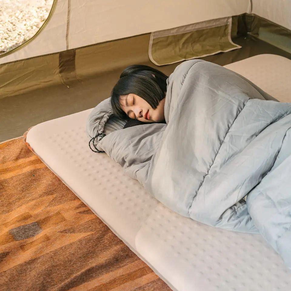 Матрац самонадувний 6 см подвійний Naturehike NH21FCD11, бежевий Киев - изображение 4