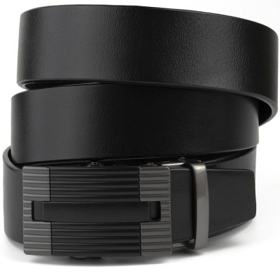 Ремень Vintage Мужской с линейной пряжкой Черный (20290) Винница - изображение 1