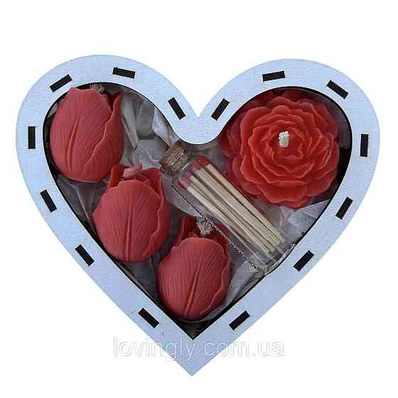 Нежный подарок женщине набор натуральных свечей - цветов. Ирпень