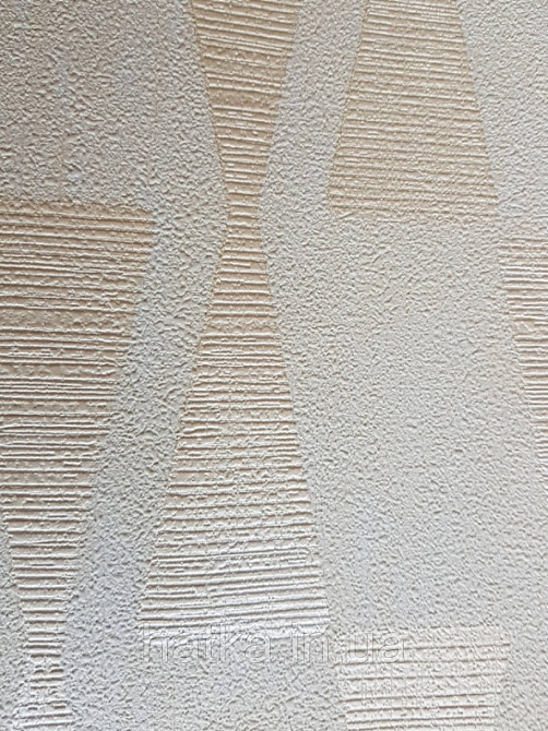 Шпалери Marburg Tango 58853 геометрія 3д сріблясті фігури на молочному тлі 10.05х0.70 м. Київ - фото 2