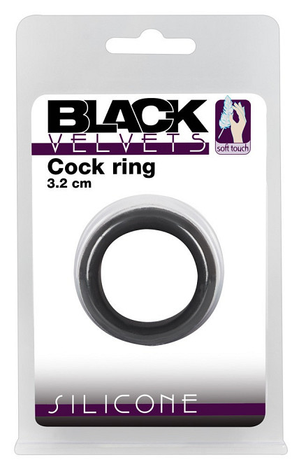 Ерекційне кільце - Black Velvets Cock Ring, 3.2 см Sex Aura Київ - фото 1