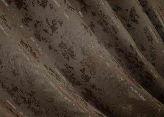 Комплект готових штор VR-Textil Льон мармур Pavliani AL № 1575ш Коричневий 150х270 см 2 шт (33-0435) Київ