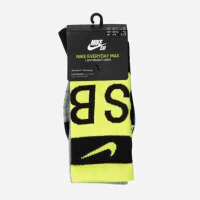 Шкарпетки Nike U NK SB EVERYDAY MAX LTWT CREW 3PR CU6478-902 34-38 3 пари Мультиколор (194500854062) Вінниця