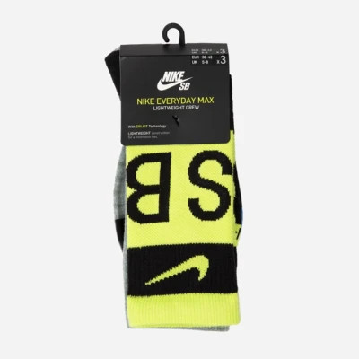 Носки Nike U NK SB EVERYDAY MAX LTWT CREW 3PR CU6478-902 34-38 3 пари Мультиколор (194500854062) Винница - изображение 3