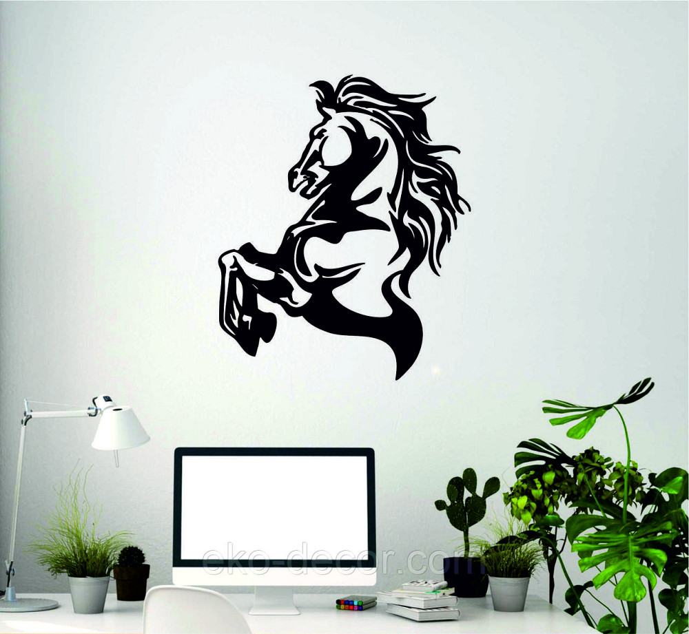 Декоративное настенное Панно «Лошадь», Декор на стену 110*90 см, Черный Киев - изображение 3