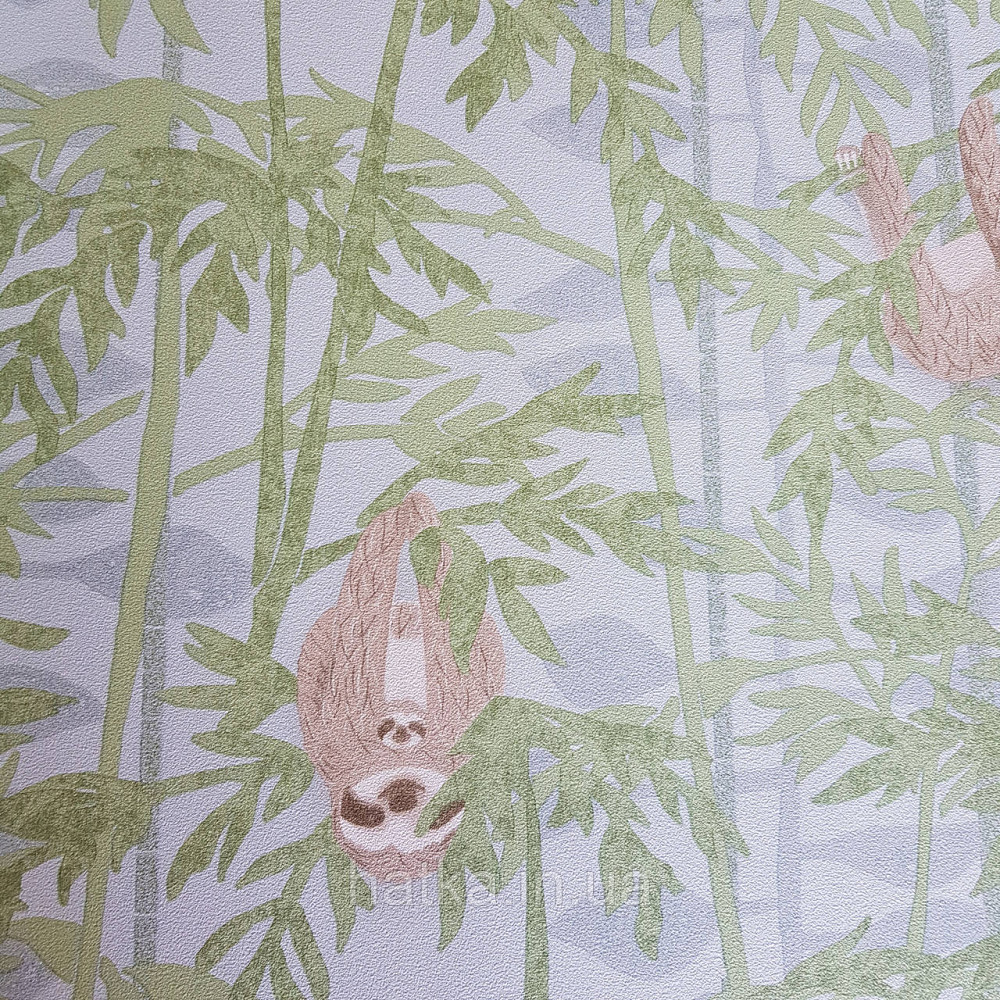 Шпалери флізелінові BN Doodleedo 0,53 х 10 м дитячі тропіки ведмеді коали коричневі зелені сірі Київ - фото 2