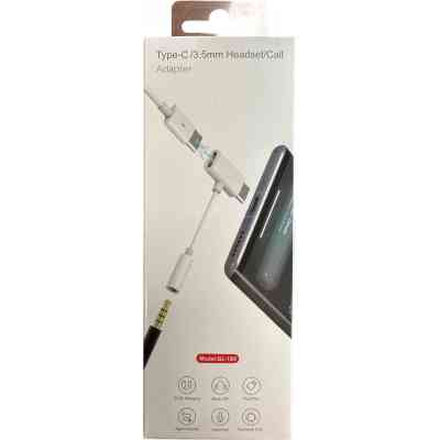 Переходник Type-C to Type-C Jack 3.5mm white AC-202 XoKo (XK-AC-202-WH) Винница