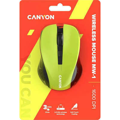 Мышка Canyon MW-1 Wireless Yellow (CNE-CMSW1Y) Винница - изображение 6
