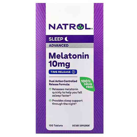 Мелатонін для покращення сну Natrol Melatonin Advance Sleep 10мг 100 таб Київ