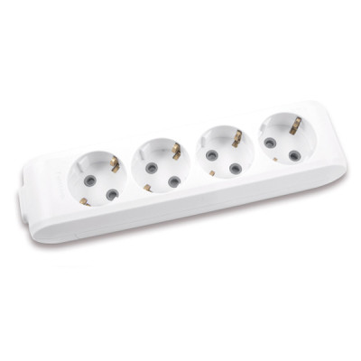 Колодка для подовжувача Panasonic X-tendia із заземленням 4 гнізда grey (WLTB04402GR-UA) Вінниця - фото 1