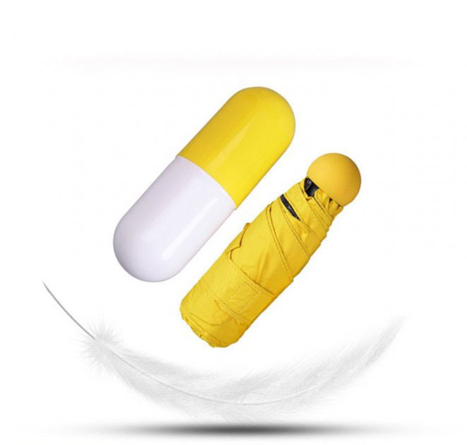 Компактна парасолька в капсулі-футлярі Жовтий, маленька парасолька в капсулі. Колір: жовтий BC-94 Львів - фото 8