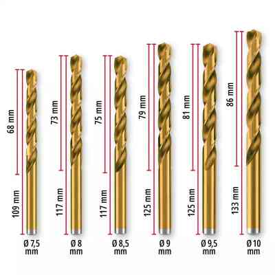 Набор сверл Einhell по металлу 19шт, 1-10мм, кейс (427019) Винница