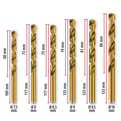 Набір свердл Einhell по металу 19шт, 1-10мм, кейс (427019) Вінниця - фото 3