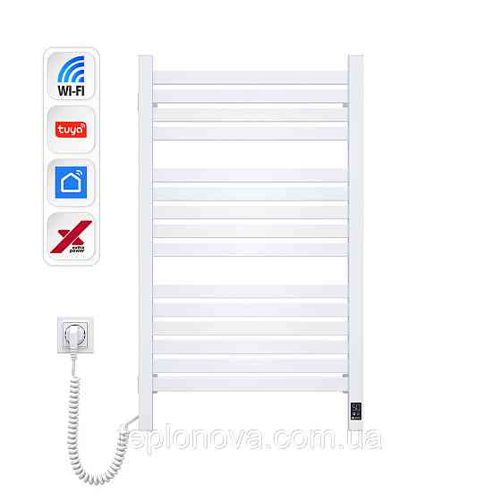 Електрична сушарка для рушників NAVIN Авангард X 480х800 Sensor з WI-FI лівобічна, біла Чернівці