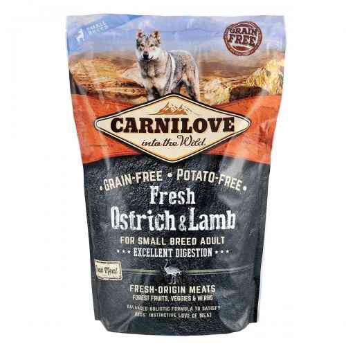 Корм сухой Carnilove Fresh Ostrich and Lamb for Small Breed Dogs для взрослых собак мелких пород со страусом и ягнятиной 1 Киев