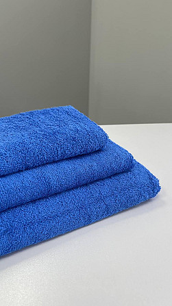 Махровий рушник Ideal Textile 70х140 см однотонний (56860538) синій Чернівці - фото 3