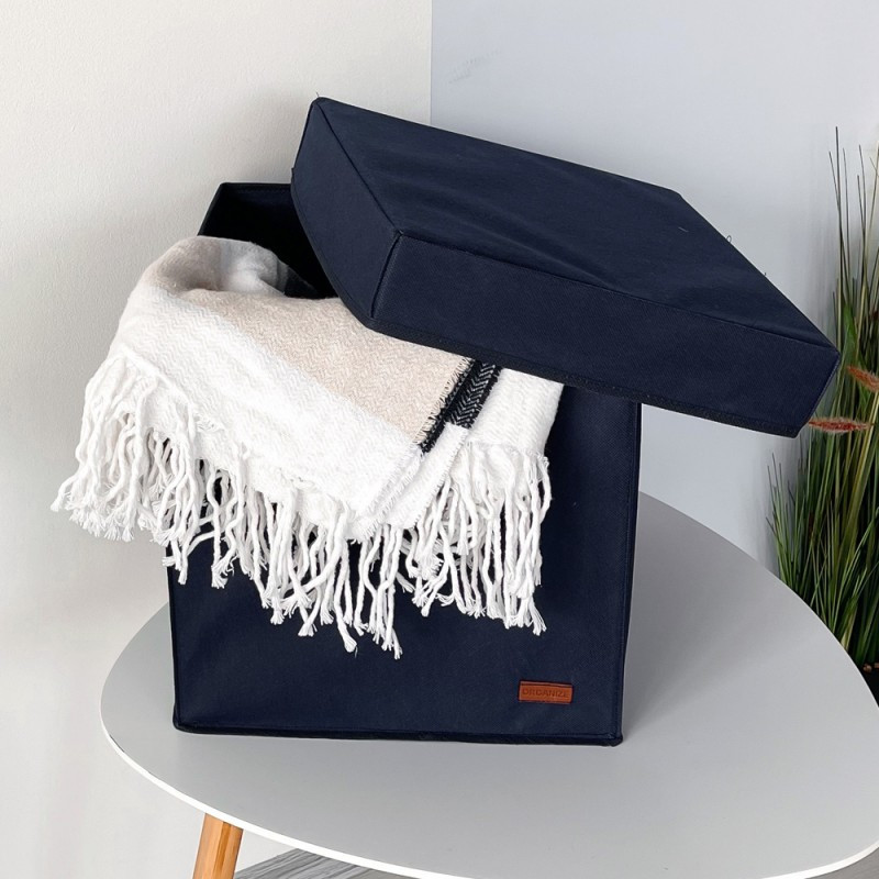 Короб с крышкой для хранения вещей HY-Kr-blue (Синий) Сумы - изображение 1