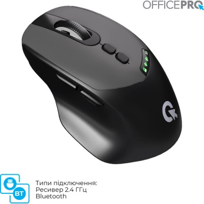 Мышка OfficePro M520B Wireless/Bluetooth Black (M520B) Винница - изображение 6