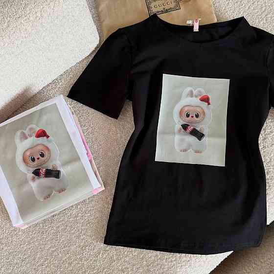 Женская стильная футболка с накатом LaBuBí турецкий кулир Одесса