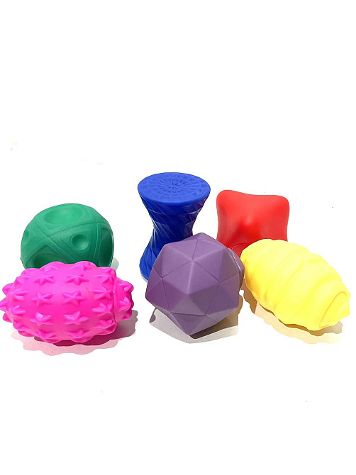 Тактильні сенсорні м'ячики Metoo Набір із 6 масажних кульок для немовляти вінілові (828F53) Чернігів - фото 1