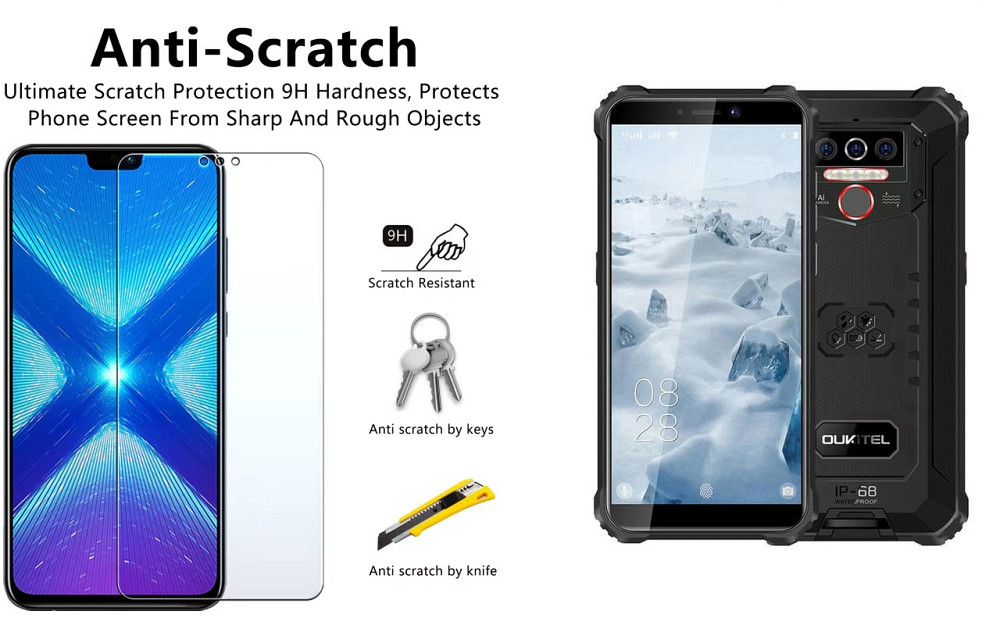 Захисне скло NeoGlass для Oukitel WP5, WP5 Pro – надпрозоре та стійке Київ - фото 1