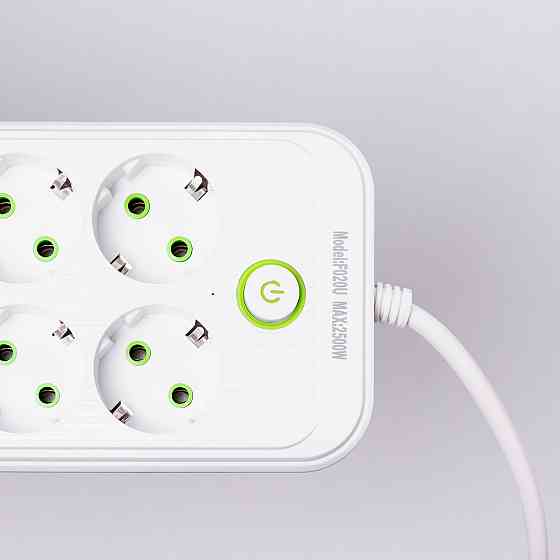 Yiwu Мережевий фільтр 2.8 м подовжувач на 8 розеток з 3 USB 1 Type-C та кнопкою відключення F20 Коломия
