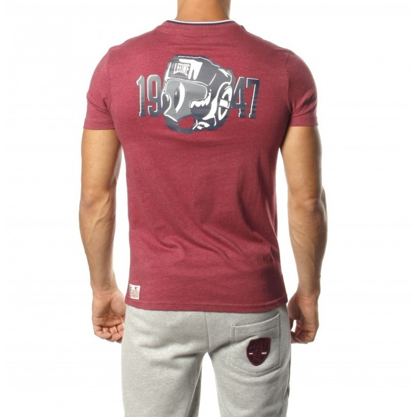 Футболка Leone Burgundy чоловіча розмір S стильна спортивна футболка Leone червоного кольору Київ - фото 4