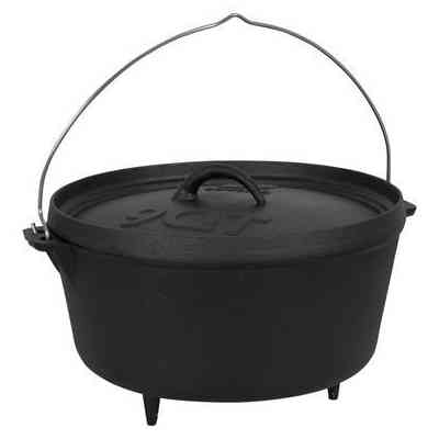 Котел туристичний Bo-Camp Dutch Oven Cast Iron 31 cm / 7.1 L Black (2122415) (DAS303291) Вінниця