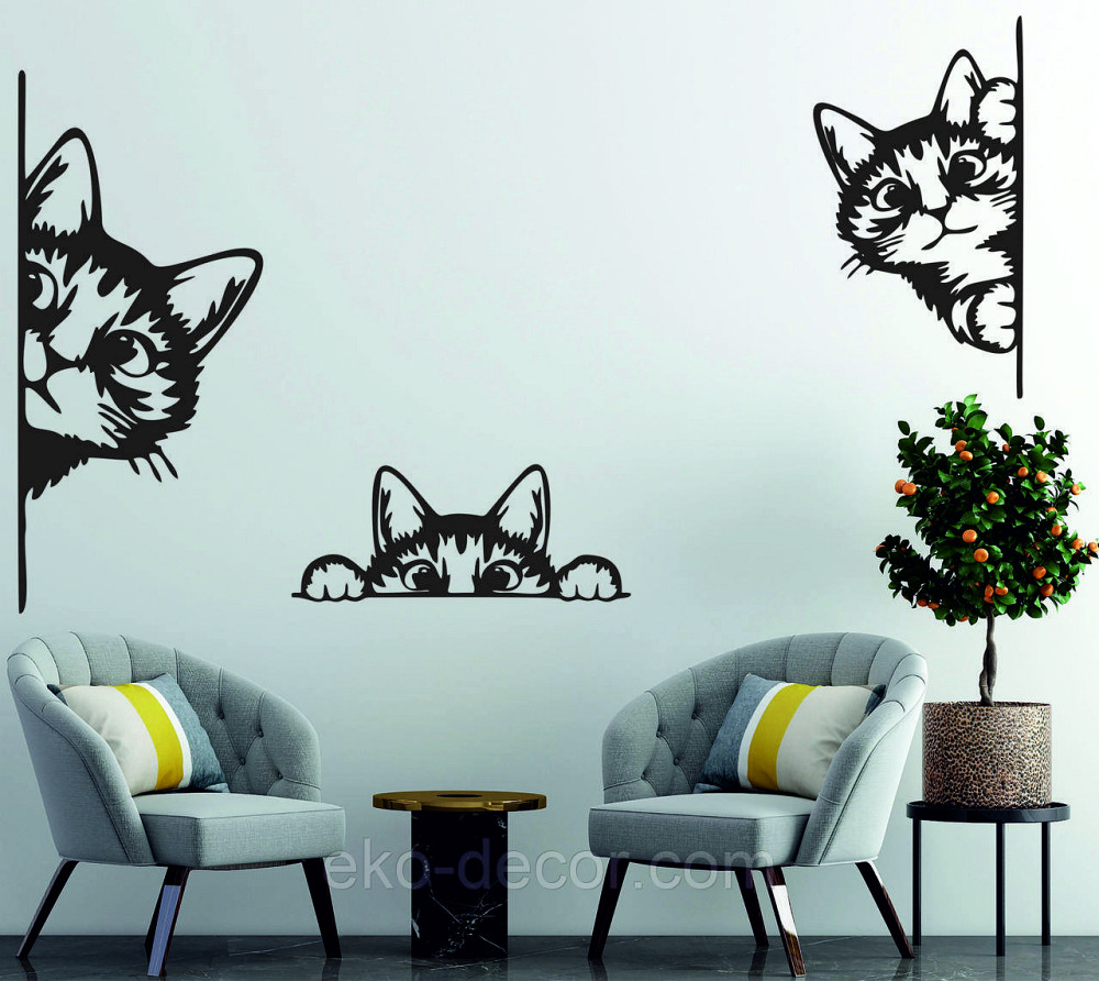 Декоративне настінне Панно «Кіт» Декор на стіну (1 шт/1 кіт) Київ - фото 4