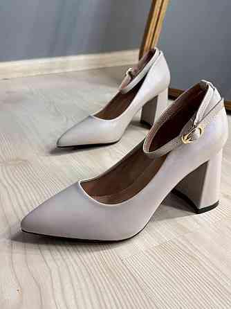 Туфли женские Meideli 3190-6 лодочки с ремешком на устойчивом каблуке экокожа бежевые, 36, 23 см Киев