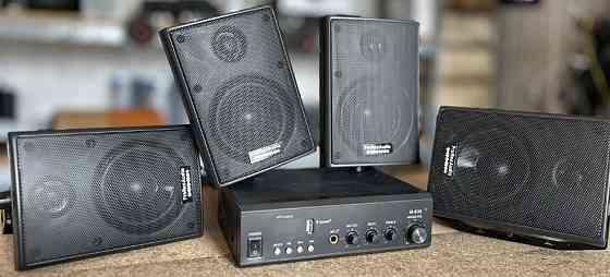 Акустический комплект для кофейни магазина фоновая озвучка 4 колонки. Харьков