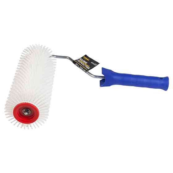 Валик игольчатый аэрационный для наливного пола 80×200мм с ручкой белая иголка SIGMA (8313221) Киев