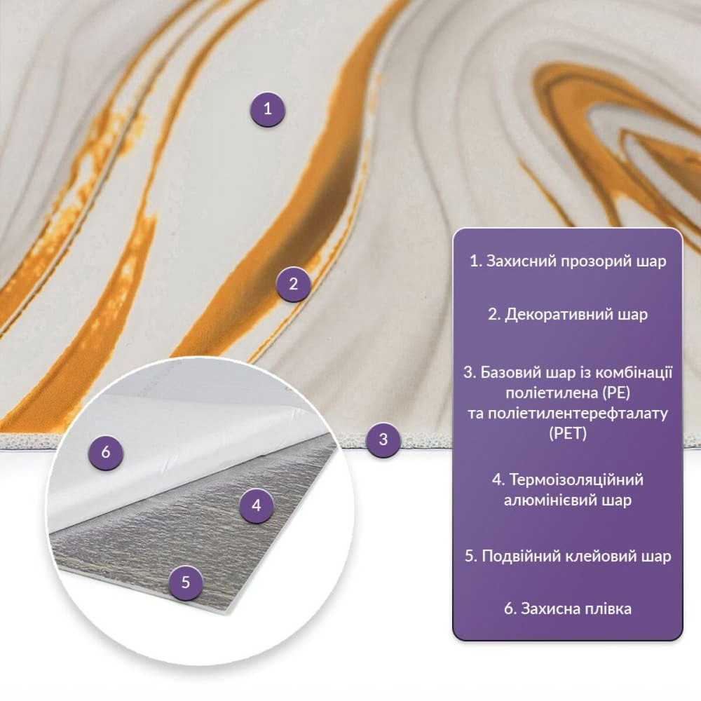 Самоклеящаяся стеновая PET плитка 600х300х2мм SW-00002643 Киев - изображение 2