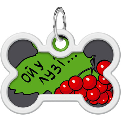 Адресник для животных WAUDOG Smart ID с QR паспортом "Калина", кость 40х28 мм (0640-0228) Винница - изображение 2