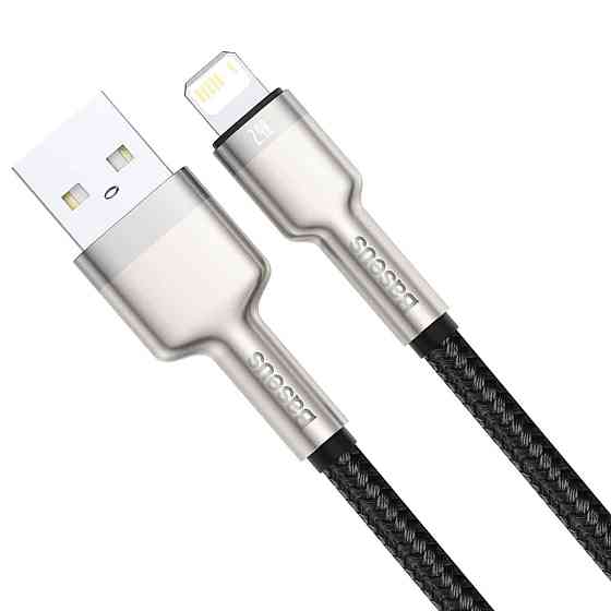 Кабель Baseus Cafule Series Metal Data Cable USB to IP 2.4A 1m Black Київ