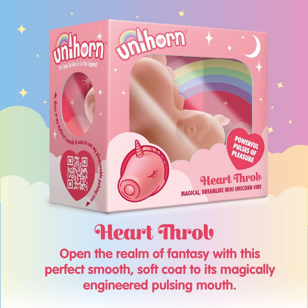 Вібратор-єдиноріжка Unihorn – Heart Throb, з пульсацією Sex Aura Київ - фото 6