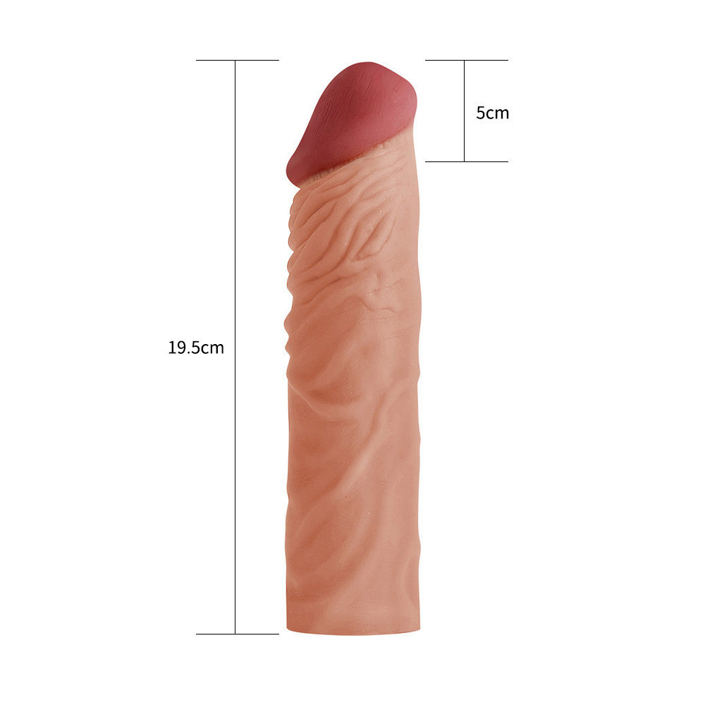 Насадка на член - Pleasure X-Tender Penis Sleeve Add 2" Flesh Sex Aura Київ - фото 2