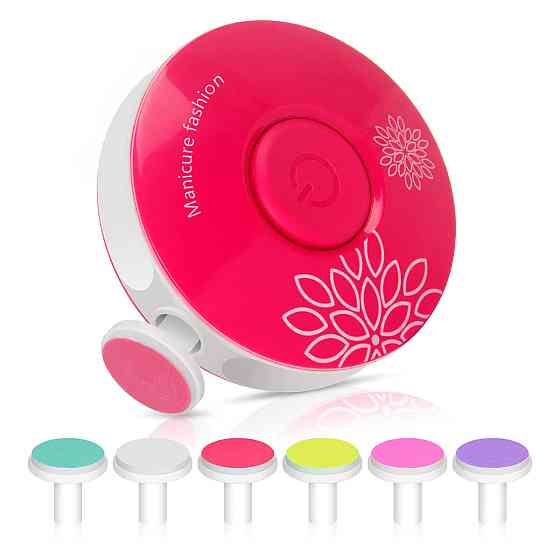 Дитячий тример Sindax для нігтів з 6 шліфувальними головками (Червоний) Николаев