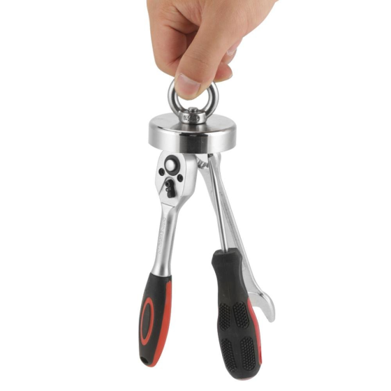 Пошуковий неодимовий магніт з кільцем 42мм,до 55кг,у корпусі SBR Київ