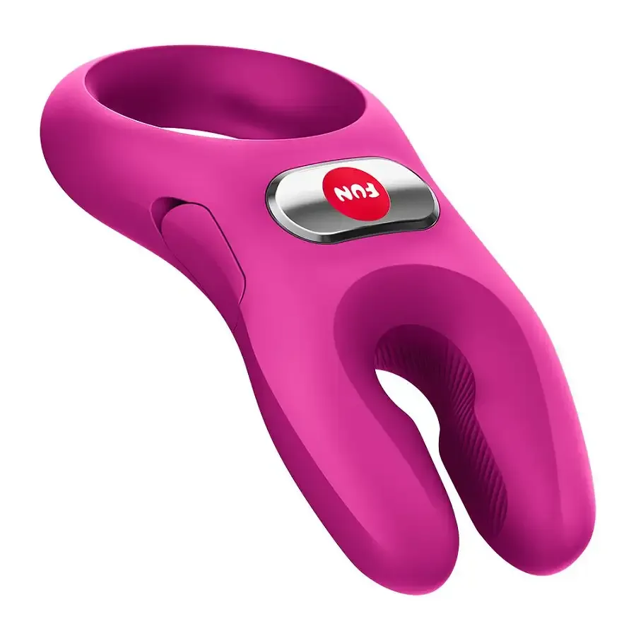 Эрекционное виброкольцо с двойной стимуляцией клитора Fun Factory NŌS PRO Magenta, 2 мотора Львов - изображение 2