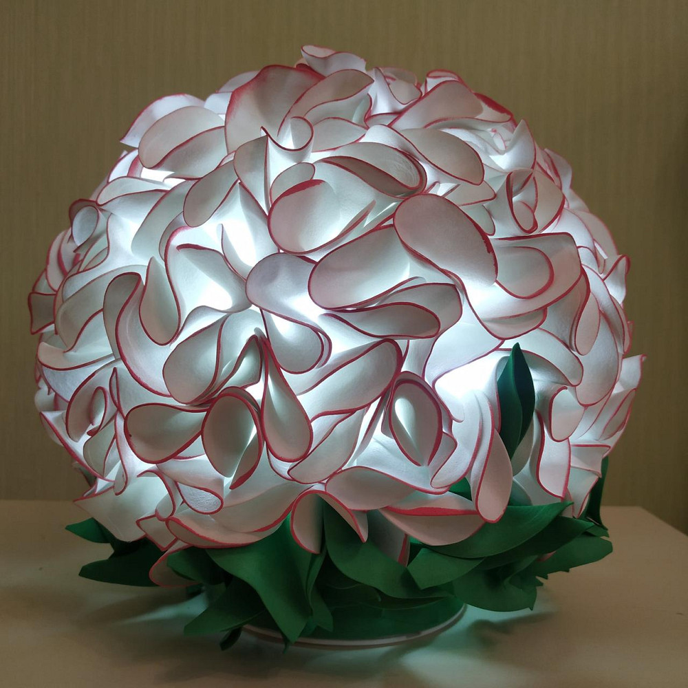 Світильник-нічник "Гортензія біло-рожева" Дніпро - фото 1