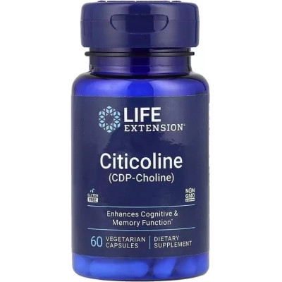 Вітамінно-мінеральний комплекс Life Extension Цитиколін, 500 мг порції, Citicoline (CDP Choline), 60 вегетаріанськ. (LEX-16596) Вінниця - фото 1