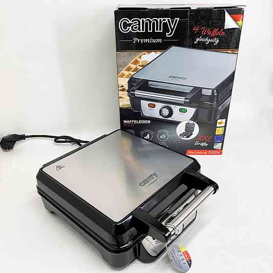 Вафельниця електрична Camry CR 3025 1500Вт для бельгійських віденських вафель з терморегулятором 4 форми UP-53 Львів
