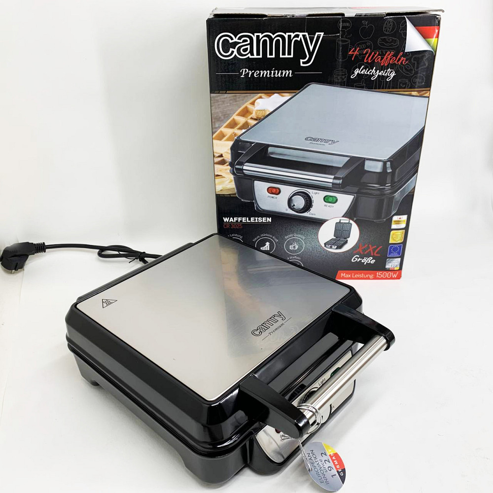 Вафельниця електрична Camry CR 3025 1500Вт для бельгійських віденських вафель з терморегулятором 4 форми UP-53 Львів - фото 3