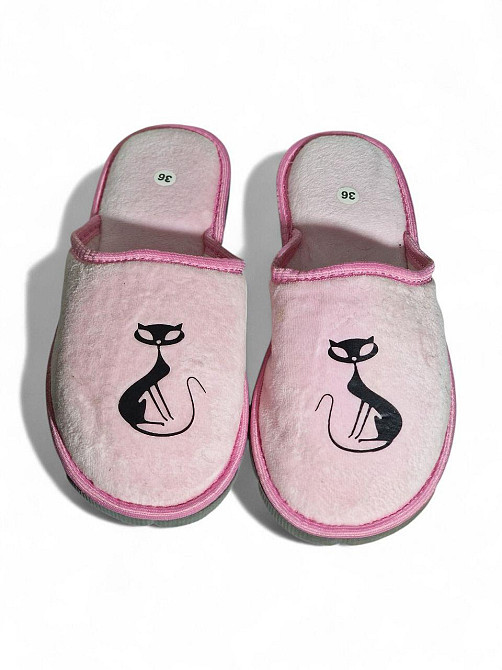 Женские домашние тапочки в розовые цвете с кошечка 36 р Одесса - изображение 2